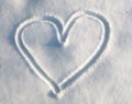 Heart in snow Royalty Free Stock Photo