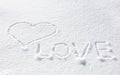 Heart on the snow Royalty Free Stock Photo