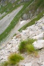 Heart snow in the rubble in Rohace Western Tatras in Slovakia