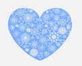 Heart with snowflakes