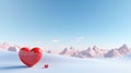 heart in the snowheart in the snow heart in the snow heart in the snow Royalty Free Stock Photo