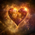 Heart soul sparkle beauty emotion music romance love spirit passion Royalty Free Stock Photo