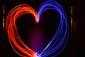 Heart by Sparklers Royalty Free Stock Photo