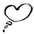 Heart speech bubble icon. Vector illustration Royalty Free Stock Photo