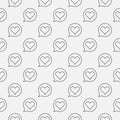 Heart in Speech Bubble vector outline seamless pattern