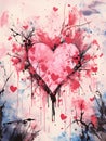 Heart With Splattered Paint