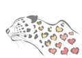 Heart spotted leopard