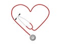 Heart Stethoscope Royalty Free Stock Photo