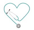 Heart Stethoscope Royalty Free Stock Photo