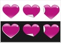 Heart stickers Royalty Free Stock Photo