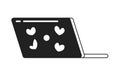 Heart stickers laptop monochrome flat vector object