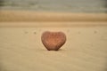 Heart stone on the beach