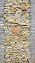 Heart of stone wall pieces natural rock stone limestone Sandstone texture background light