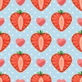 Heart of strawberry berries,hearts and polka dot i