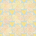 Heart stripes seamless background. Vector pattern Royalty Free Stock Photo