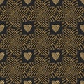 Heart stripes seamless background. Vector pattern Royalty Free Stock Photo