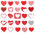 Heart style vector set