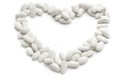 Heart of sugared almonds Royalty Free Stock Photo