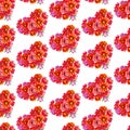 Heart of Summer Watercolor Floral Illustration isolated on white background. Seamless pattern Royalty Free Stock Photo