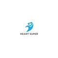 Heart Super Logo with abstract people