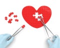 Heart surgery (concept) Royalty Free Stock Photo