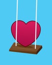 Heart On Swing Royalty Free Stock Photo