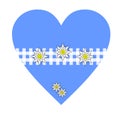 Heart Bavarian Style in light blue