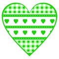 Nice Bavarian heart in light green and alpine pattern