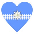 Heart Symbol Bavarian Style with edelweiss