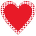 Heart Symbol Bavarian Style in red and alpine pattern