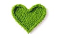 Heart Symbol Made of Braided Grass Isolated Royalty Free Stock Photo