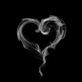 Heart symbol made of smoke Royalty Free Stock Photo