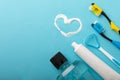 Heart symbol made from toothpaste. Royalty Free Stock Photo