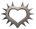 Heart symbol with prickles