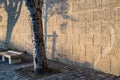 Heart symbol wall chalk drawing in Paris Seine riverside Royalty Free Stock Photo