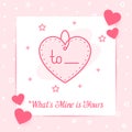 Heart tag valentine card love text icon vector