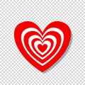 Heart target abstract concept. Royalty Free Stock Photo