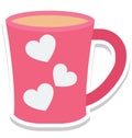 Heart teacup Isolated Vector Icon Heart teacup Isolated Vector Icon that can be easily modifithat can be easily modified or edit