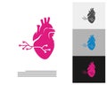 Heart Tech logo vector template, Creative Human Heart logo design concepts