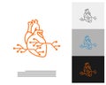 Heart Tech logo vector template, Creative Human Heart logo design concepts