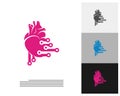 Heart Tech logo vector template, Creative Human Heart logo design concepts