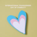 heart and text transgender day of visibility Royalty Free Stock Photo