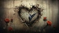 Heart with thorns, broken love