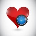 heart and time illustration design