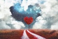 Heart tree and heart cloud