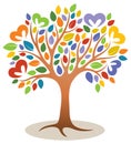 Heart Tree Logo Royalty Free Stock Photo