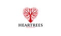 Heart Tree Logo Royalty Free Stock Photo