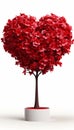 Heart Tree Romantic Love Symbol for Celebrating Affection with Beautiful Decor. Vertical