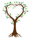 Heart Tree With Roots - Eps