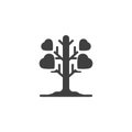 Heart tree vector icon Royalty Free Stock Photo